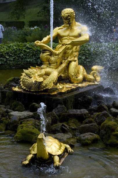 参孙和鱼，彼得斯宫，彼得霍夫，圣彼得堡，俄罗斯图片下载