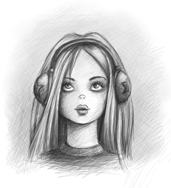 音乐的女孩图片下载