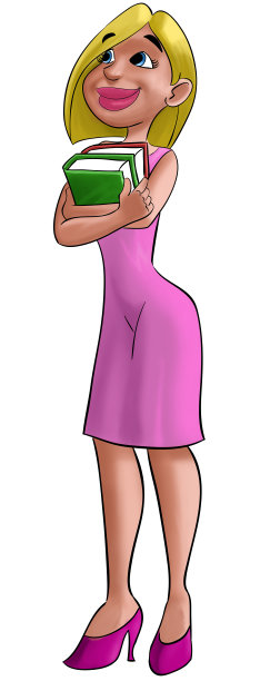 金色的书和粉红色的裙子图片下载