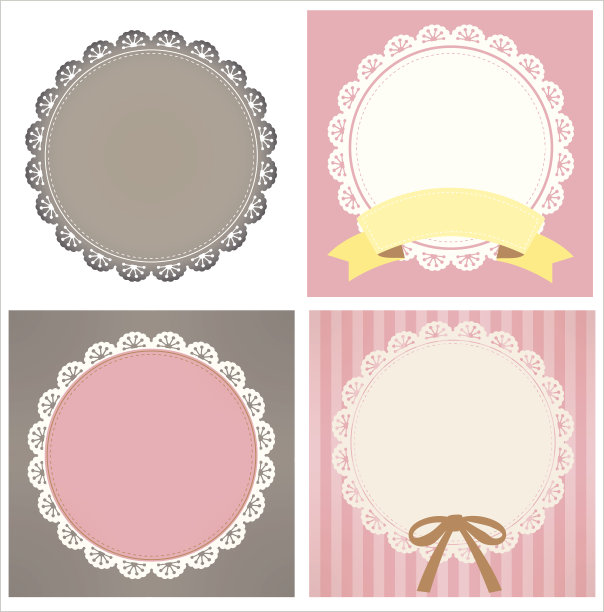 可爱的蕾丝图案图片下载