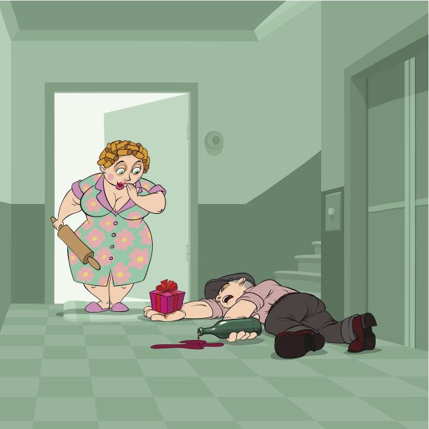 醉醺醺的老公情人节图片下载