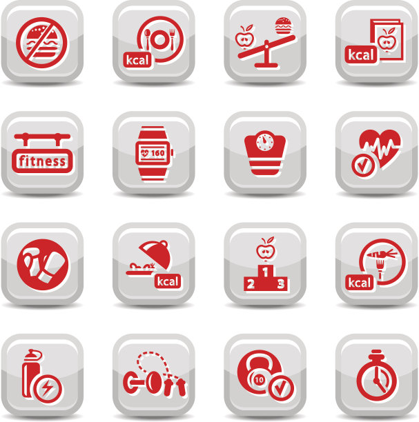 健身和饮食图标图片下载