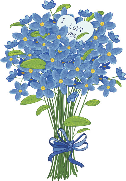 束勿忘我图片下载