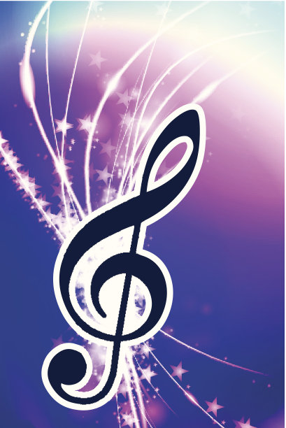 音符抽象星爆背景图片下载