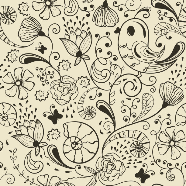 矢量无缝Spring模式图片下载