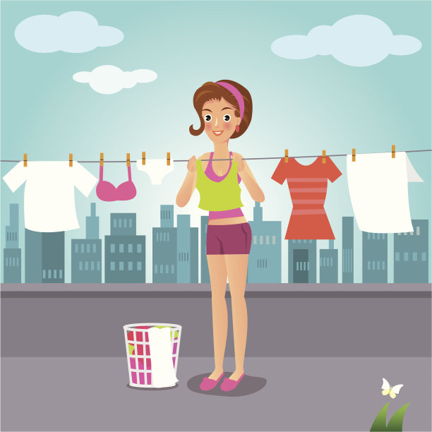在空气中晾干衣服图片下载