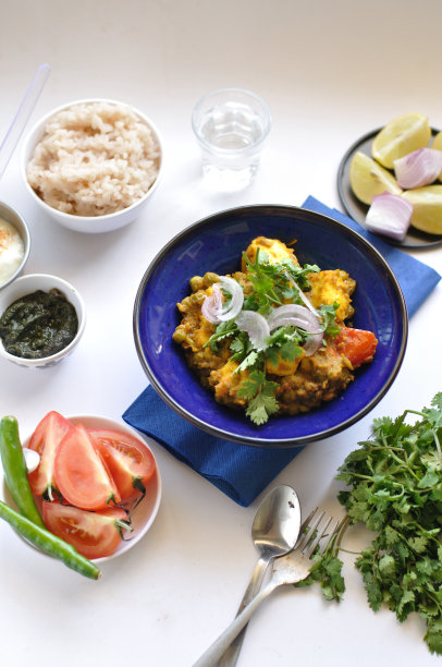 素食咖喱，豌豆图片下载