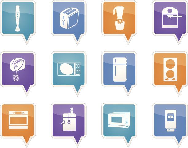 厨房和家庭设备图标图片下载