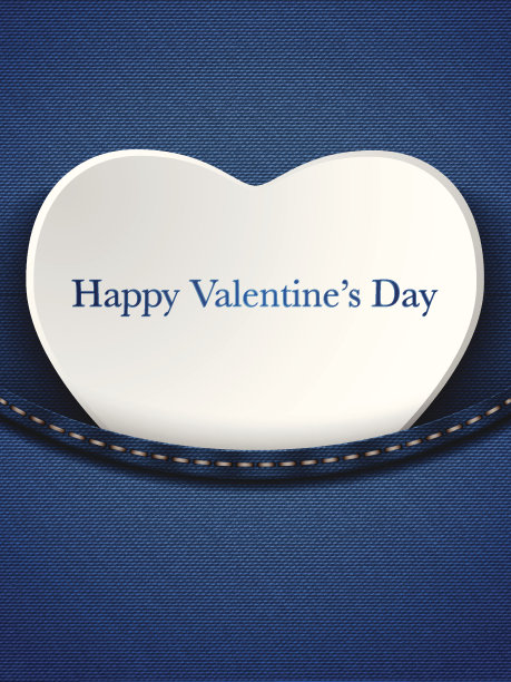 牛仔裤口袋里的情人节心图片下载