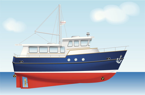 水上船的插图图片下载