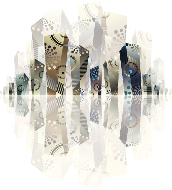 城市全景艺术插画。图片下载