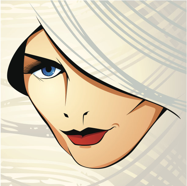 有吸引力的女人矢量插图。图片下载