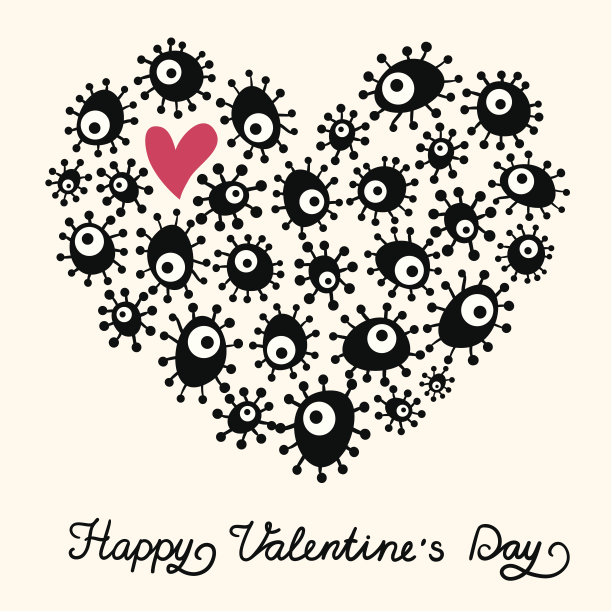 可爱的情人节卡片图片下载