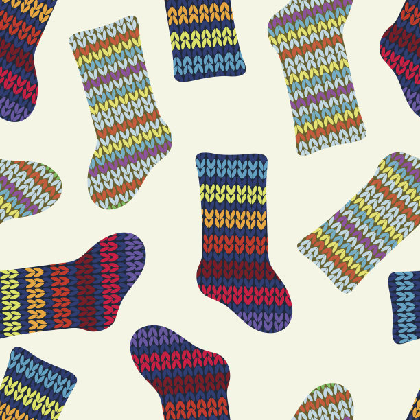 无缝图案针织袜图片下载