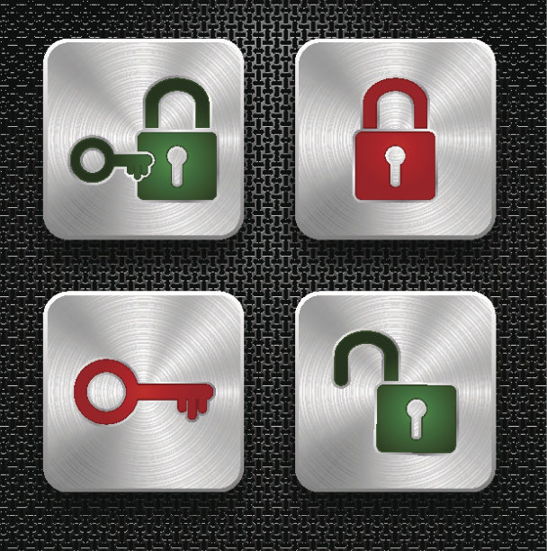 锁的图标集。图片下载