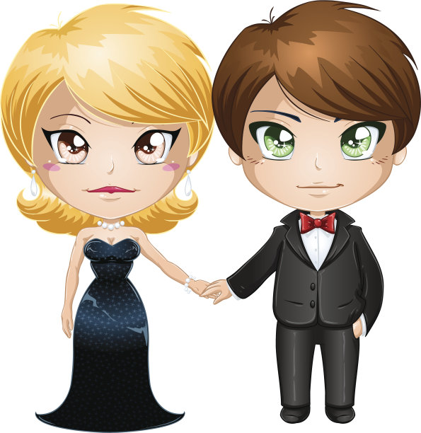 穿着晚礼服的情侣图片下载