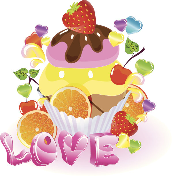 情人节背景与糖果图片下载