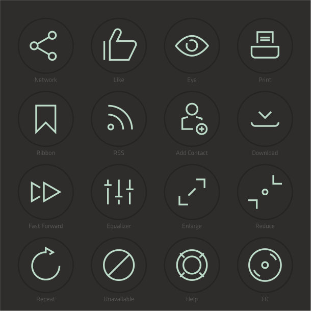 现代Web图标图片下载