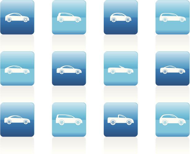 不同类型的汽车图标图片下载