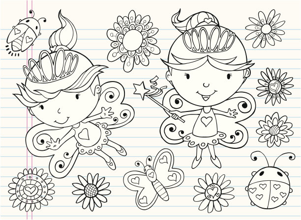 涂鸦春天仙女集图片下载