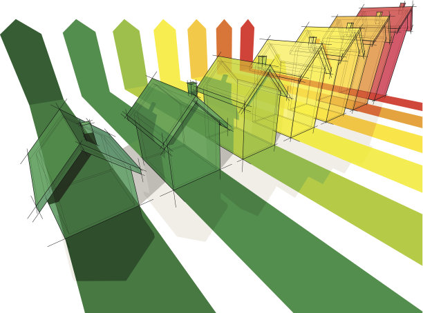 七幅彩色的房子画图片下载