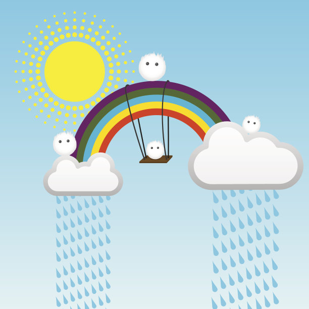 在彩虹上荡秋千图片下载