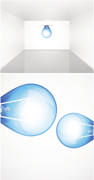 蓝色光滑矢量灯泡图片下载