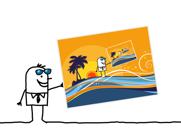 男人,异国情调的明信片图片下载