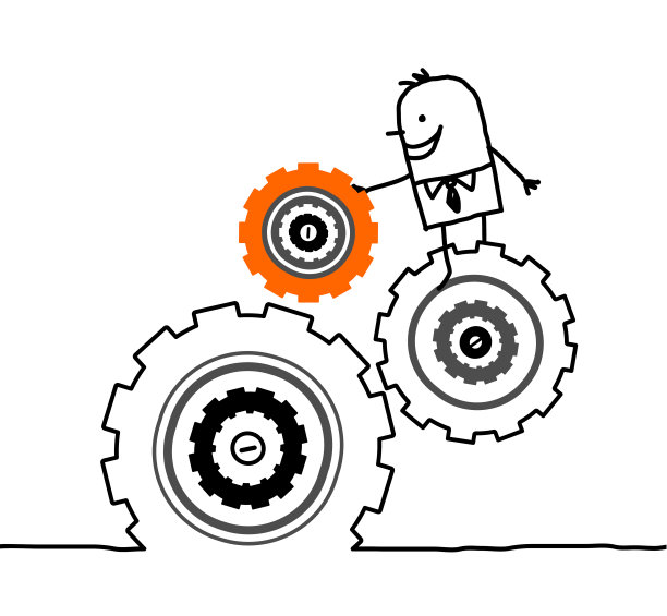 商人和齿轮图片下载