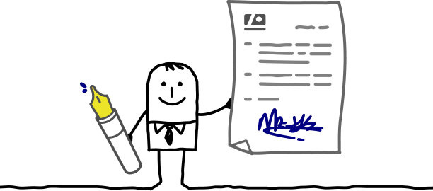 商人签订合同图片下载