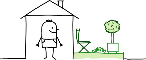 有花园的男人图片下载