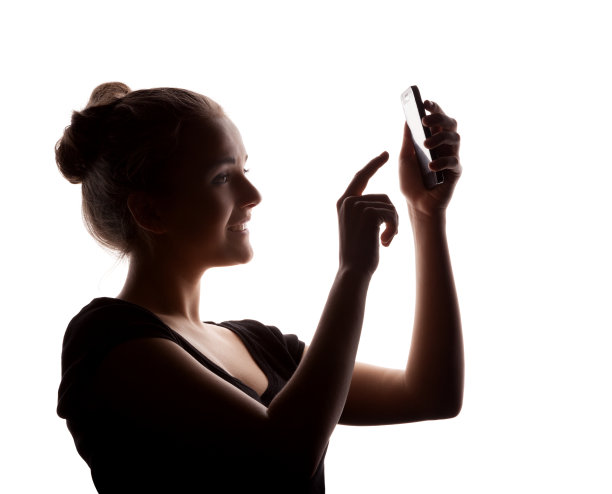 侧影女人侧影手机图片下载