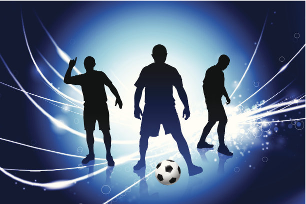 足球队在光纤的背景图片下载