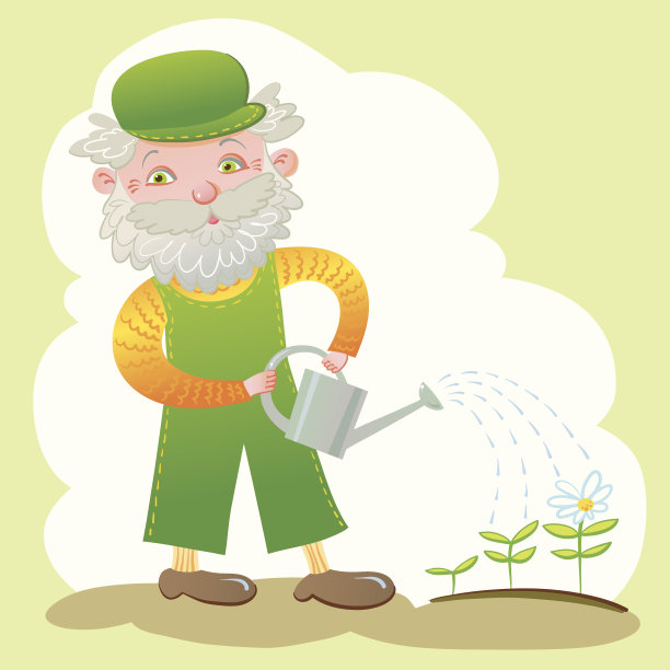 老园丁。图片下载