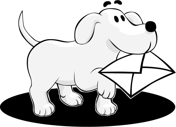 狗与邮件图片下载