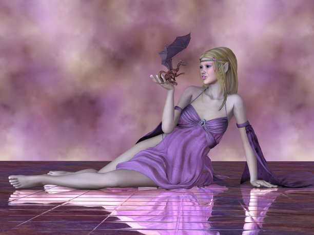 仙女和小龙图片下载