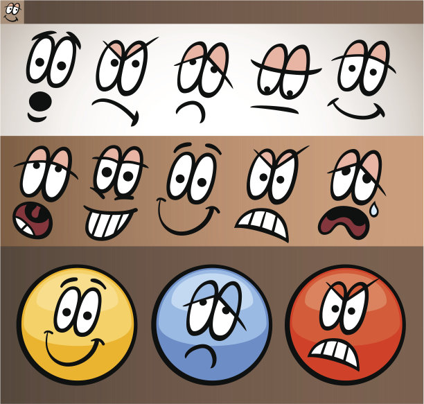 卡通表情元素图案图片下载