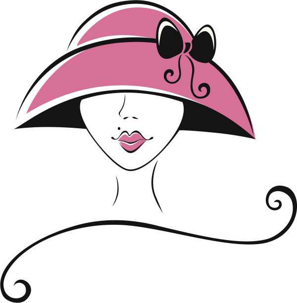戴着带丝带帽子的女人图片下载