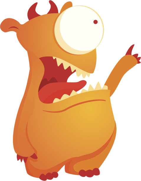 可爱的怪物指着什么东西图片下载