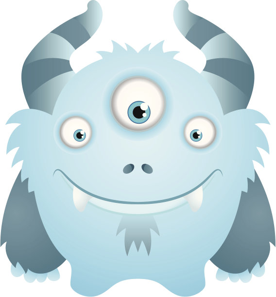 快乐的蓝色怪物图片下载