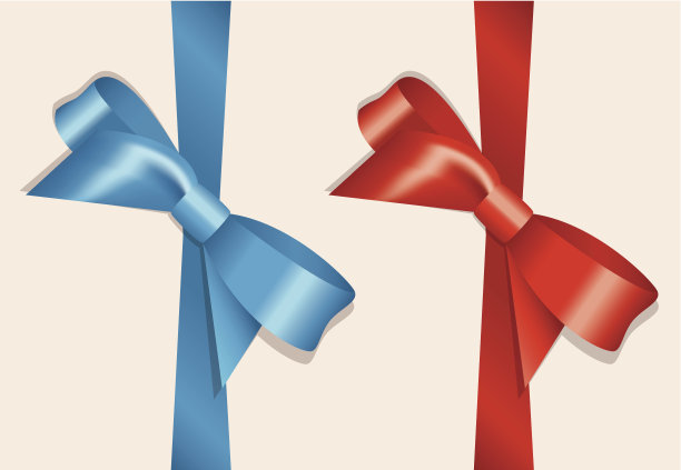 矢量蝴蝶结和丝带，eps10图片下载