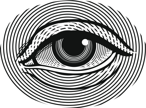 矢量插图的人眼在复古雕刻风格图片下载