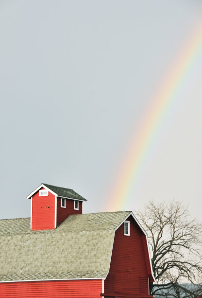 农村的彩虹图片下载