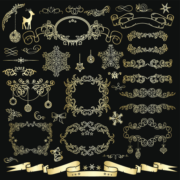 一套圣诞设计元素图片下载