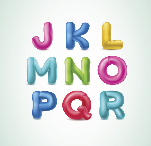 橡皮泥字母表图片下载