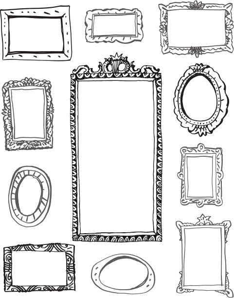 镜子和帧。图片下载