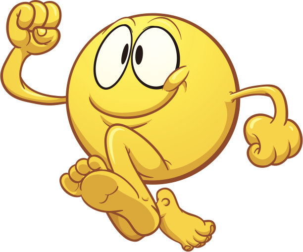 黄色的表情符号运行图片下载