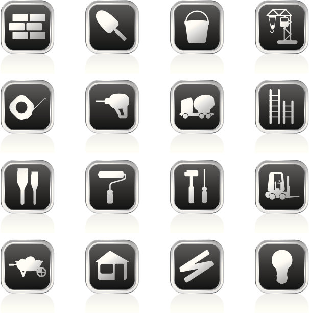 建筑和建筑图标设置图片下载