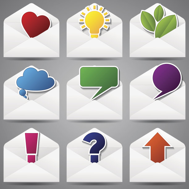 一套纸信封，并在里面签名。图片下载