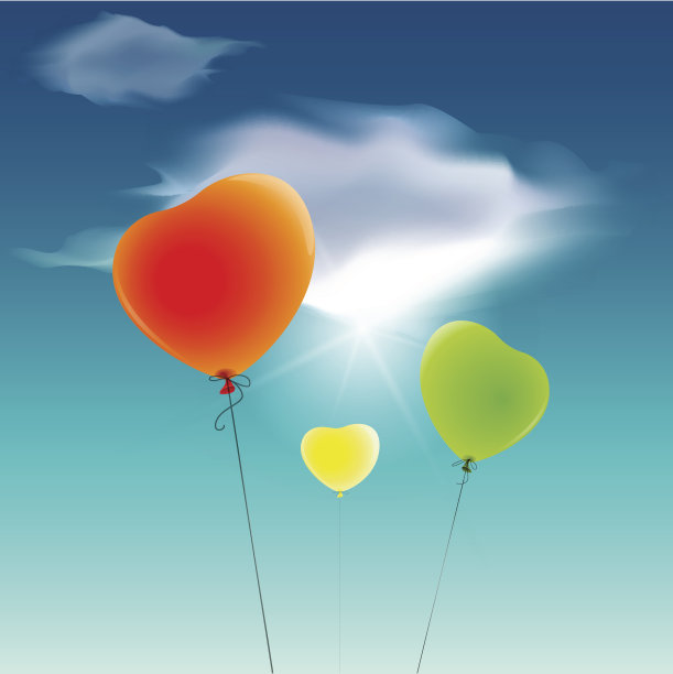 向量的心气球图片下载